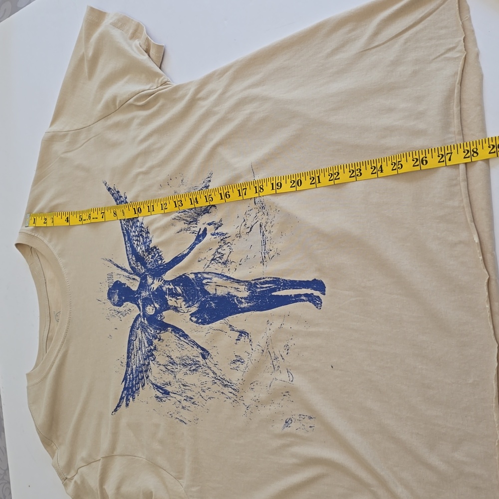 NWOT Nirvana In Utero Graphic Short Sleeve Tshirt Beige Blue Size Small - Picture 13 of 15